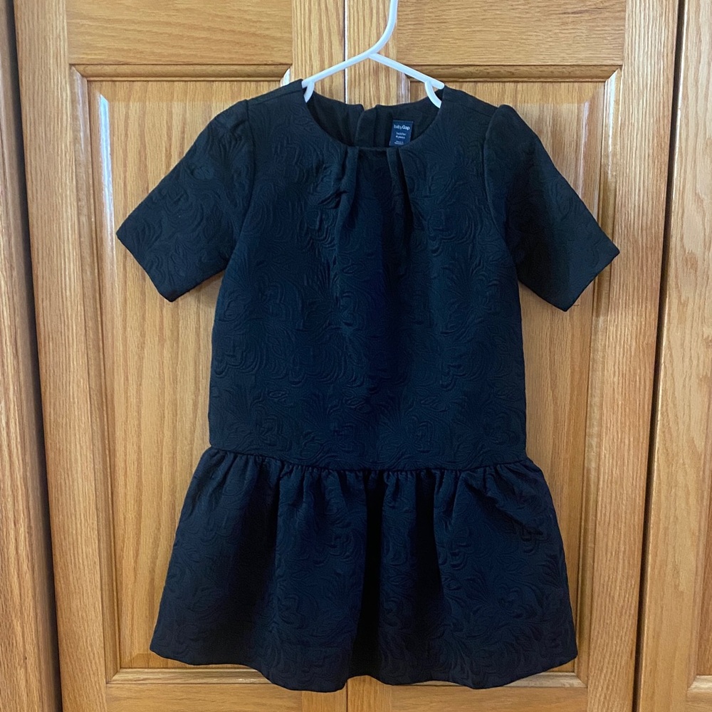 GAP Black Textured Kids Dress